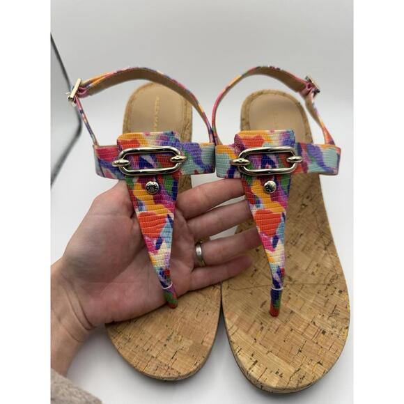 Alex Marie Shoes - Alex Marie Women’s Colorful Cork Wedge Sandals Size 10M Espadrille Platform